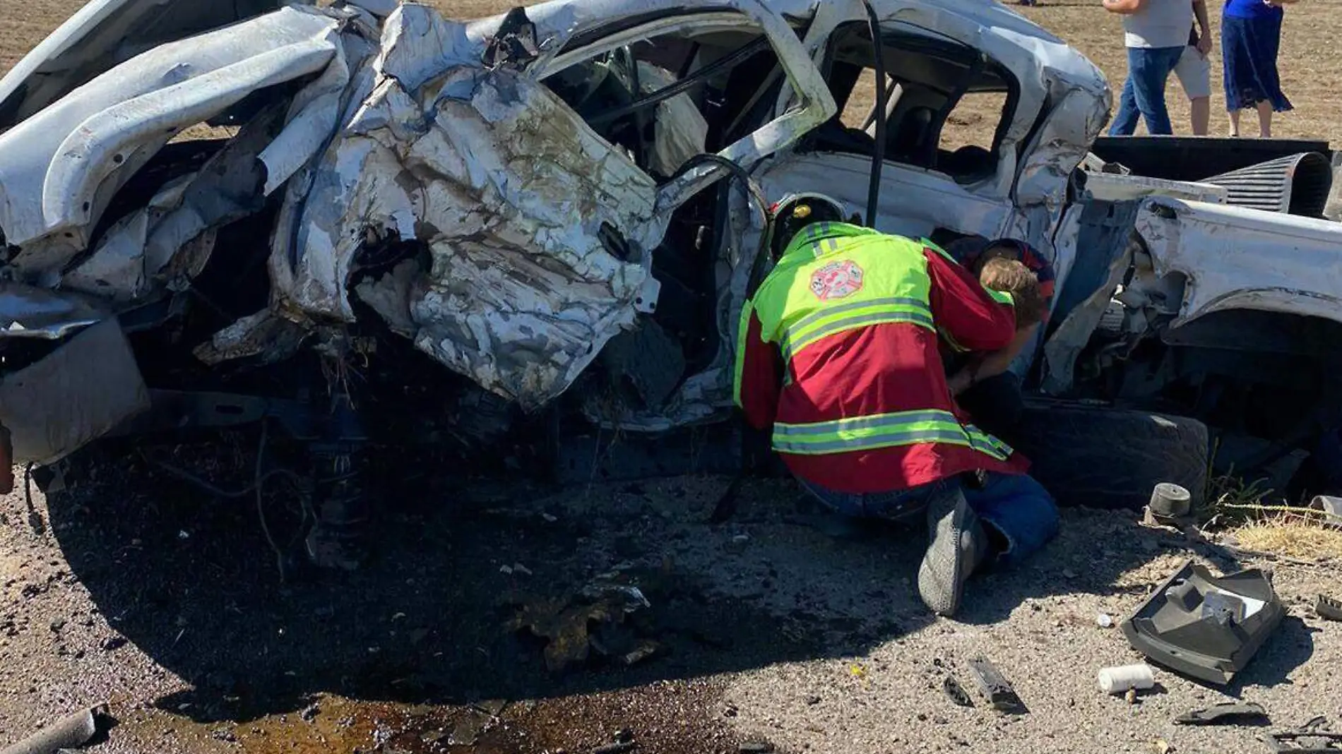 accidente vial en campo menonita